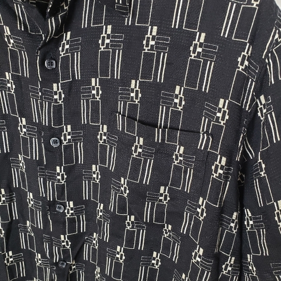 Two Geometric Design Shirts Size L - Picture 3 of 7